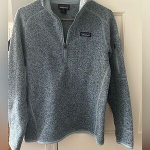 Patagonia Women’s Better Sweater 1/4 Zip. Medium, Light Blue